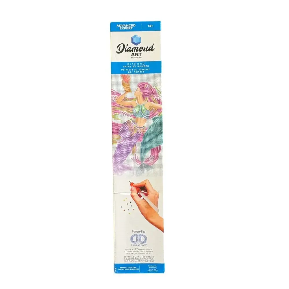 Leisure Arts Mermaid Diamond Painting Kit By Number Advanced 13+ New Sealed LG